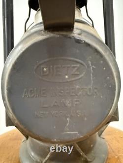 Vintage Railroad Dietz Acme Inspector Lamp Fitzall NY