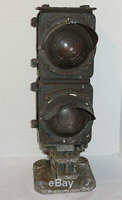 Vintage Railroad Dwarf Signal! Safetran Systems Corp! Red/amber! Train Lights