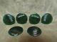 Vintage Railroad Lamp Lantern Signal Lens 3 Green Rings Lines Lot of 6 Pieces