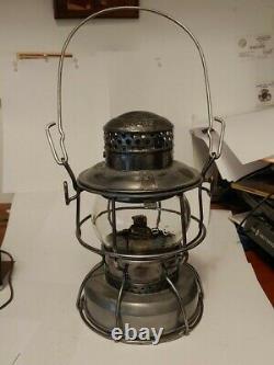 Vintage Railroad Lantern Adlake, SP CO, with Burner & Globe