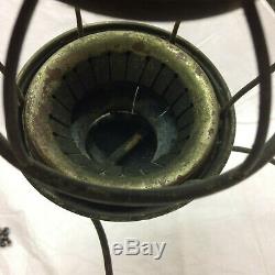 Vintage Railroad Lantern Brass Bell Bottom Post & Co. Makers Cin. Ohio Antique