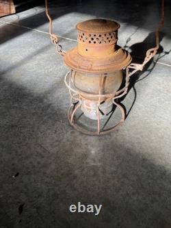 Vintage Railroad Lantern Chicago & North Western