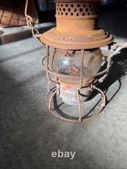 Vintage Railroad Lantern Chicago & North Western