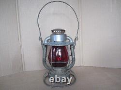 Vintage Railroad Lantern Dietz Vesta Oil Lamp Maine Central Red