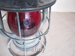 Vintage Railroad Lantern Dietz Vesta Oil Lamp Maine Central Red