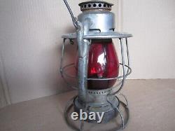 Vintage Railroad Lantern Dietz Vesta Oil Lamp Maine Central Red