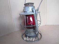 Vintage Railroad Lantern Dietz Vesta Oil Lamp Maine Central Red