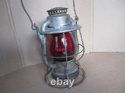 Vintage Railroad Lantern Dietz Vesta Oil Lamp Maine Central Red