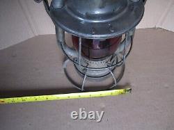 Vintage Railroad Lantern Dietz Vesta Oil Lamp Maine Central Red