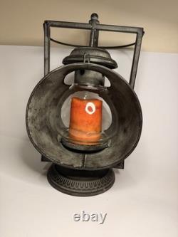 Vintage Railroad Lantern Globe Candle Antique Light Signal