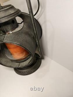 Vintage Railroad Lantern Globe Candle Antique Light Signal