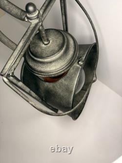 Vintage Railroad Lantern Globe Candle Antique Light Signal