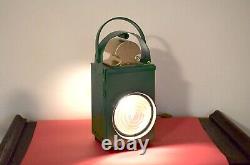 Vintage Railroad Lantern Lamp, Electric Installed, Antique, Decorative