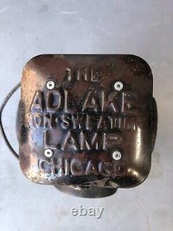 Vintage Railroad Lantern Lamp Light Adlake