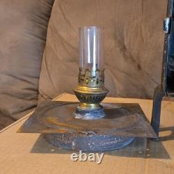 Vintage Railroad Lantern Red and Clear Glass Lenses Oil Lamp Insert