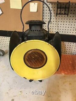 Vintage Railroad Lantern Switch Lamp Globe ADLAKE NON SWEATING 4 Way Signal 16