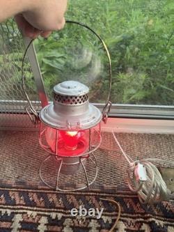 Vintage Railroad Lantern UPRR Union Pacific Red Lamp Adams Westlake