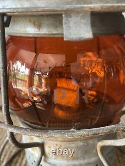 Vintage Railroad/Railway C. P. R. Lantern Orange Adlake Kero Globe