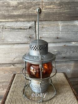 Vintage Railroad/Railway C. P. R. Lantern Orange Adlake Kero Globe