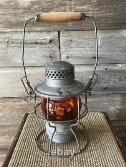 Vintage Railroad/Railway C. P. R. Lantern Orange Adlake Kero Globe