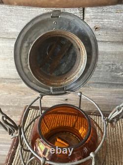 Vintage Railroad/Railway C. P. R. Lantern Orange Adlake Kero Globe