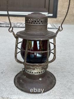 Vintage Railroad/Railway G. T. R Lantern E. T. Wright Lantern Red Globe