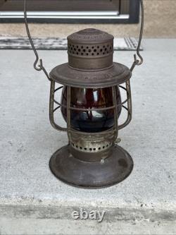 Vintage Railroad/Railway G. T. R Lantern E. T. Wright Lantern Red Globe
