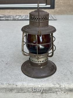 Vintage Railroad/Railway G. T. R Lantern E. T. Wright Lantern Red Globe