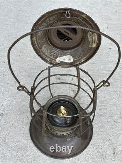 Vintage Railroad/Railway G. T. R Lantern E. T. Wright Lantern Red Globe