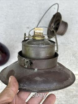 Vintage Railroad/Railway G. T. R Lantern E. T. Wright Lantern Red Globe