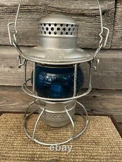 Vintage Railroad/Railway Lantern C. P. R. Lantern Blue Globe Switchman