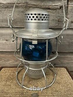 Vintage Railroad/Railway Lantern C. P. R. Lantern Blue Globe Switchman