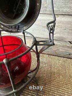 Vintage Railroad/Railway Lantern C. P. R. Lantern Red Globe