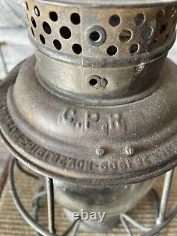 Vintage Railroad/Railway Lantern C. P. R. Tall Globe