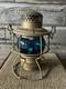 Vintage Railroad/Railway Lantern Hiram L. Piper Co. Lantern Blue/Teal Green