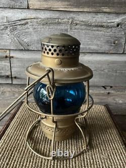 Vintage Railroad/Railway Lantern Hiram L. Piper Co. Lantern Blue/Teal Green