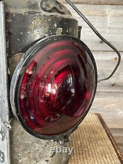 Vintage Railroad/Railway Lantern Signal Lamp Red Lens Piper