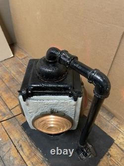 Vintage Railroad Signal Light Lantern Industrial Multi Color Glass Lamp Working