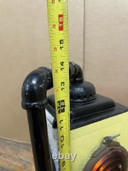 Vintage Railroad Signal Light Lantern Industrial Multi Color Glass Lamp Working