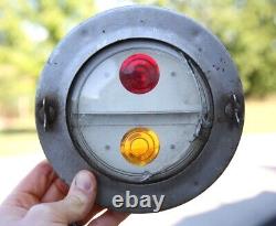 Vintage Railroad Switch Lamp Signal Lantern Caboose RR glass lens window PARTS