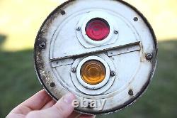 Vintage Railroad Switch Lamp Signal Lantern Caboose RR glass lens window PARTS