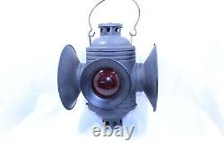 Vintage Railroad Train Style Wall Light Fixture Lamp Red Blue Light 14 Tall