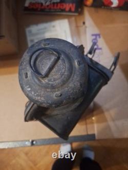 Vintage Railroad Wagon Carriage Lantern Lamp Red Lens Magnifier Shade