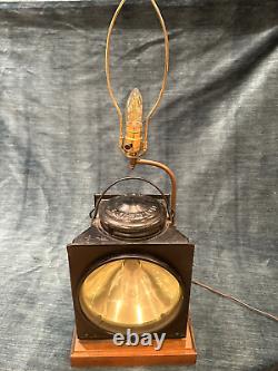 Vintage Railroad signal light lamp Made by Peter Grey & Sons, Boston Mass