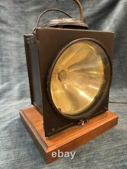 Vintage Railroad signal light lamp Made by Peter Grey & Sons, Boston Mass