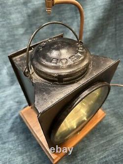 Vintage Railroad signal light lamp Made by Peter Grey & Sons, Boston Mass