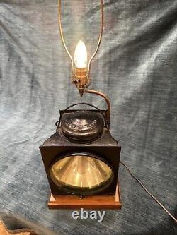 Vintage Railroad signal light lamp Made by Peter Grey & Sons, Boston Mass