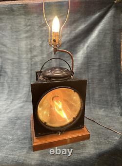 Vintage Railroad signal light lamp Made by Peter Grey & Sons, Boston Mass