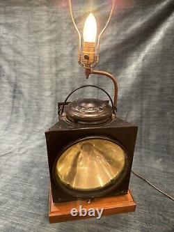 Vintage Railroad signal light lamp Made by Peter Grey & Sons, Boston Mass