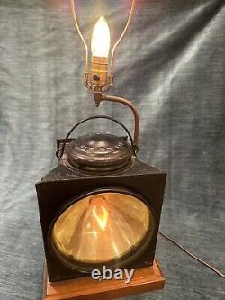 Vintage Railroad signal light lamp Made by Peter Grey & Sons, Boston Mass